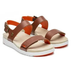 KURU Footwear Glide Walnut Brown-Blood Orange Outlet