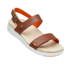 KURU Footwear Glide Walnut Brown-Blood Orange Outlet