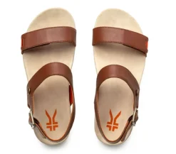KURU Footwear Glide Walnut Brown-Blood Orange Outlet