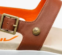 KURU Footwear Glide Walnut Brown-Blood Orange Outlet
